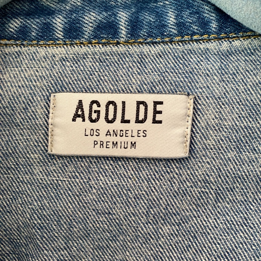 Agolde Blue Denim Jacket - Picture 2 of 6
